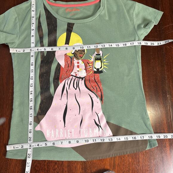 Piccolina Harriet Tubman Graphic Tee Shirt SZ Small Black History Abolitionist - Picture 5 of 7